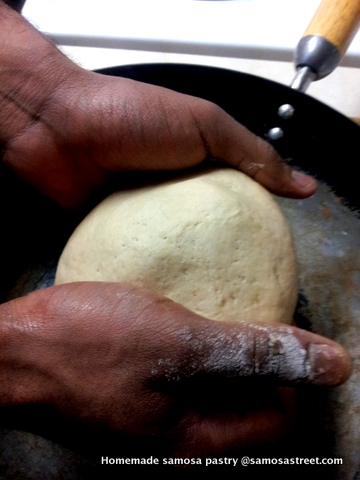 Homemade samosa pastry