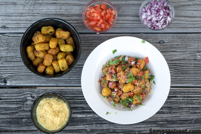Easy Cheesy Tater Tot Chaat