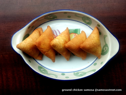 ground chicken samosa