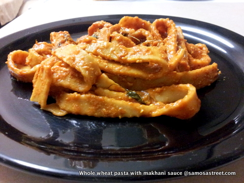 Whole wheat pasta with makhani sauce