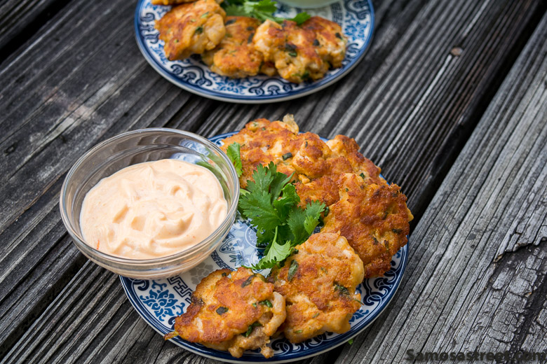 cheesy chicken fritters