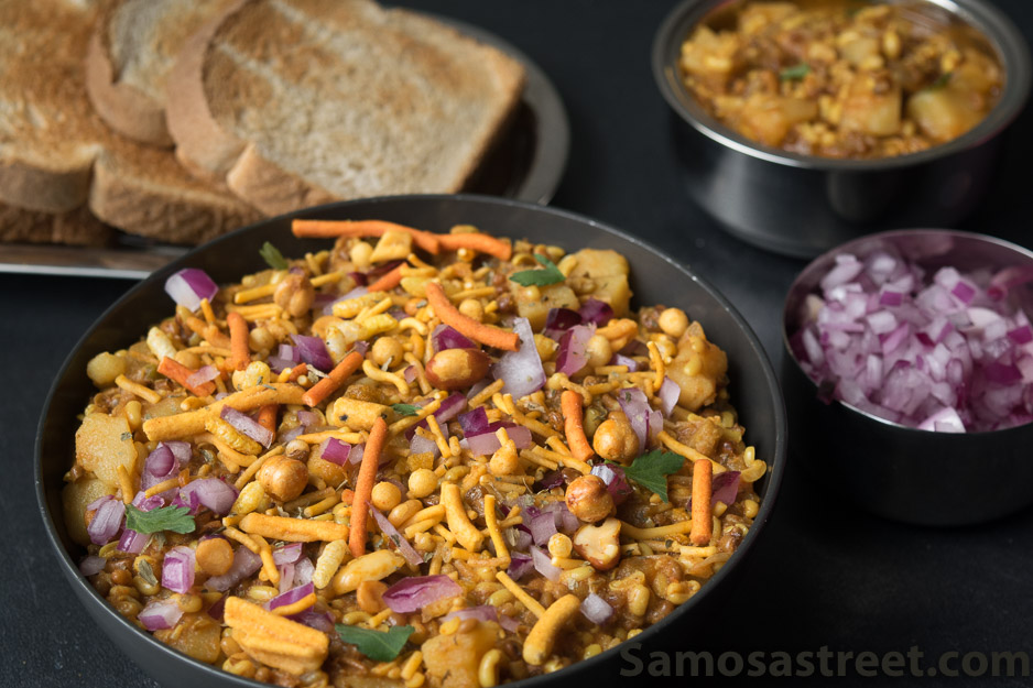Spicy, sumptuous Misal Pav - A Popular Maharashtrian Snack.