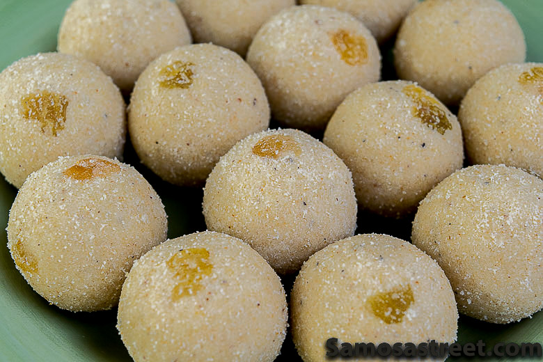 Traditional Rava Ladoo without Coconut and Sugar Syrup - Samosa Street