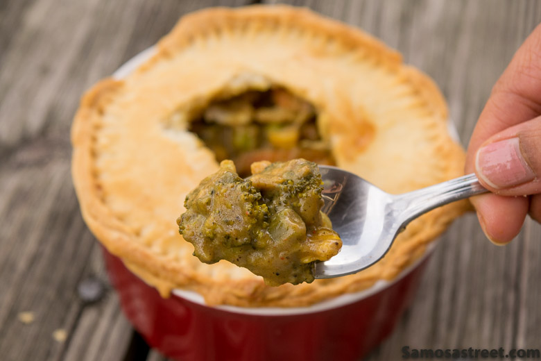 Spicy Vegetable Pot Pie with a Flaky Homemade Pie Crust