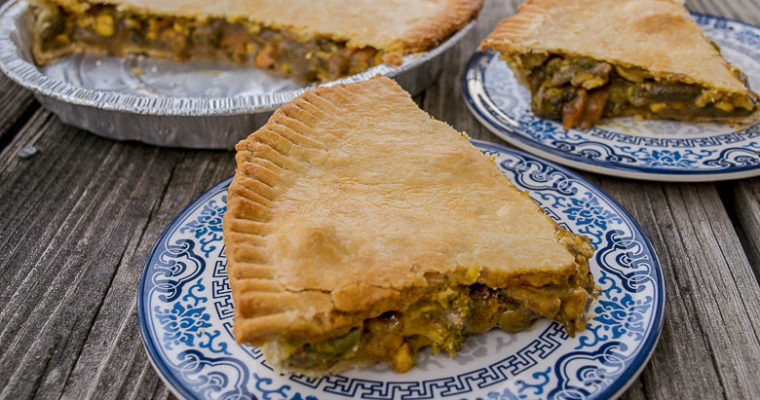 Spicy Vegetable Pot Pie with A Flaky Homemade Pie Crust