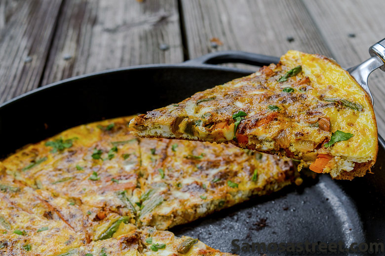 Loaded Vegetable Frittata- Ready in under 30 min.